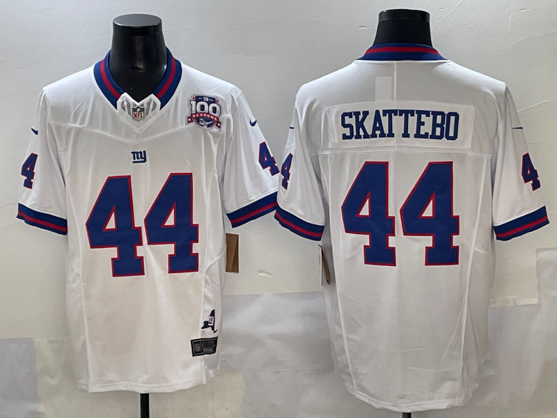 Men's New York Giants Cam Skattebo #44 White Jersey